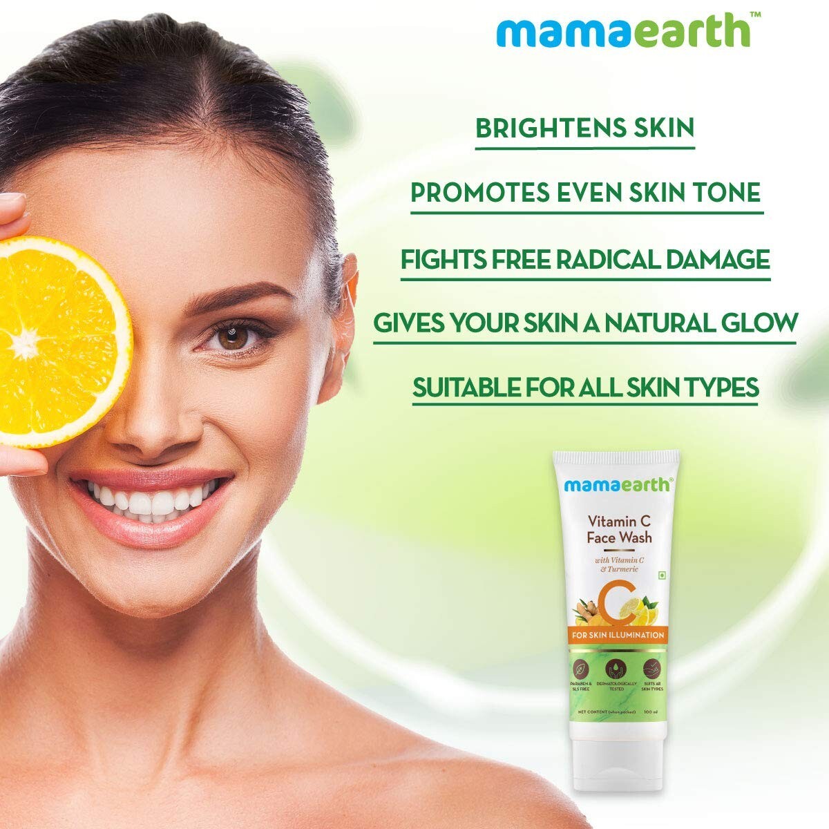 Mamaearth Vitamin C Face Wash with Vitamin C and Turmeric for Skin Illumination
